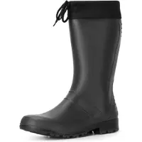 Ladeheid Bottes en caoutchouc PVC pour hommes et femmes LA-958 (noir, 38 UE)