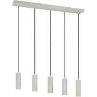 TRIO Suspension 5 lumières Soka gris