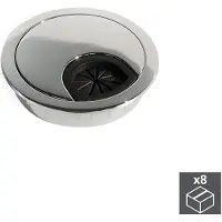 Emuca Circum Circum Circular Cover 60 Mm 80 Mm Argenté