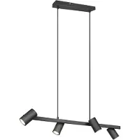 TRIO Lampe suspendue Marley 4x GU10 Noir