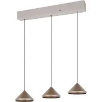 TRIO Suspension 3 spots Laguna 3x 5 W gris métal blanc chaud/blanc froid