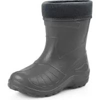 Ladeheid - Bottes de pluie Eva Thermo ultra-légères pour enfants (filles et garçons), doublées, KL050 (Graphite, 24 EU)