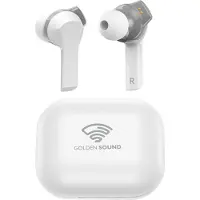 Golden Sound Ecouteurs sans fil - Ecouteurs Bluetooth - Ecouteurs pour le sport - Adaptés à tous les ordinateurs portables et smartphones - Blancs