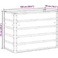 vidaXL Jardinière Anthracite 480 X 50 X 45 Cm Acier Galvanisé