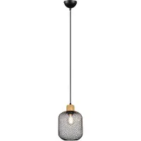 REALITY IMPORT Suspension 1 flamme métal Abat-jour grille noir Ø 18cm - R30561032