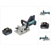 Makita DPJ 180 T1 Machine à rainurer sans fil 18 V 100 mm + 1x Batterie 5,0 Ah - sans chargeur