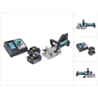 Makita DPJ 180 RT Machine à rainurer sans fil 18 V 100 mm + 2x Batterie 5,0 Ah + Chargeur
