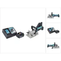 Makita DPJ 180 RT1 Machine à rainurer sans fil 18 V 100 mm + 1x Batterie 5,0 Ah + Chargeur