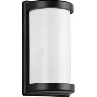 TRIO Applique d'extérieur PUELO noir et blanc 1xE27x10W en aluminium, dimensions : 26,5 x 14,5 x 14,5 cm, IP44, RL