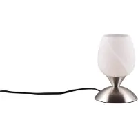 TRIO Lampe de table CUP II argent-blanc 1xE14x40W verre, dimensions : 18x12x12 cm, IP20, RL
