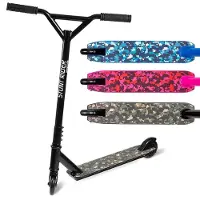 LifeGoods Trottinette - Étape 8ans+ - Roues 100mm - Noir