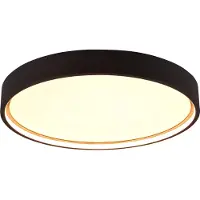 TRIO Plafonnier LED noir mat, Ø 45cm