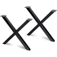 Emuca Cross Table Legs Noir
