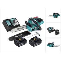 Makita DUC 254 RT 18 V Brushless Tronçonneuse sans fil 25 cm + 2x Batteries 5,0 Ah + Chargeur