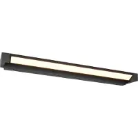 TRIO Applique murale LED avec interrupteur FABRIZIO, noire, 15 W, nuances de blanc, 1 700 lm, aluminium, dimensions : 6 x 80 x 11 cm, IP44,