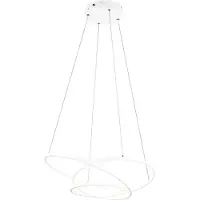 TRIO Suspension LED DARVIN blanche 34 W, nuances de blanc, 4500 lm, métal, dimensions : 150 x 64 x 49 cm, IP20,