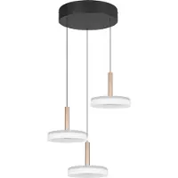 TRIO Lampe suspendue LED 3 lumières Celeste verre blanc
