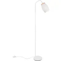 Reality Lampadaire, métal, blanc, mat, E27, interrupteur à pied, H 147 cm