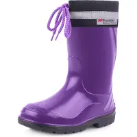 Ladeheid Kinder Mädchen Jungen Gummistiefel mit Stulpe LA-972 (Violet/Noir, 28 UE)