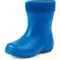 Ladeheid Enfants Filles Garçons Bottes de pluie fourrées Eva Thermo poids plume KL050 (Bleu, 26 UE)