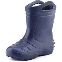 Ladeheid Bottes en caoutchouc Eva Thermo ultra-légères pour enfants (filles et garçons), doublées, modèle KL051 (bleu foncé, taille 24)