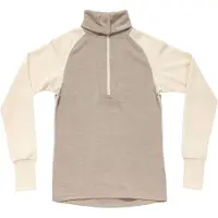 Devold of Norway - Haut thermique demi-zippé en laine de mérinos et soie - Expedition Merino Silk Zip W Offwhite/Stone en Laine - Taille S - Beige