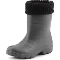 Ladeheid Bottes en caoutchouc Eva Thermo ultra-légères pour enfants (filles et garçons), doublées, LA845KIDS (Graphite/Noir, 35)