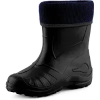 Ladeheid Enfants Filles Garçons Bottes de pluie thermo Eva doublées KL058 (Noir, 27)