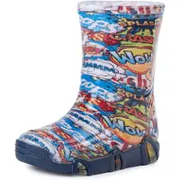 Ladeheid Bottes en caoutchouc pour enfants (filles et garçons), doublées, SwkBW (multicolores Wow, 21/22)