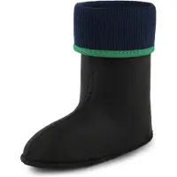 Ladeheid - Chaussettes chaudes pour bottes en caoutchouc, filles et garçons, à porter à l'intérieur des bottes KL058 (vert émeraude, taille 26 EU)