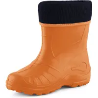 Ladeheid Enfants Filles Garçons Bottes en Caoutchouc Thermo Eva Doublées KL058 (Orange, 30)
