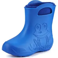Ladeheid Eva Enfants Garçons Filles Bottes de pluie fourrées LA-CA-03 (bleu/bleu marine, 26/27 EU)
