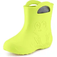 Ladeheid Eva Enfants Garçons Filles Bottes de pluie fourrées LA-CA-03 (Citron vert, 30/31 UE)