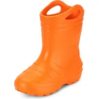 Ladeheid Kinder Mädchen Jungen federleichte Eva Gummistiefel KL051-S (Orange, 33 EU)