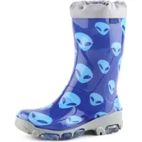 Ladeheid Bottes en caoutchouc pour enfants , filles et garçons, LARB015 (Bleu fantôme, 23)