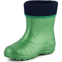 Ladeheid Enfants Filles Garçons Bottes de pluie thermo Eva doublées KL058 (vert émeraude, 32)
