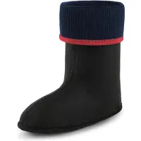 Ladeheid - Chaussettes chaudes pour bottes en caoutchouc, pour filles et garçons, à porter à l'intérieur des bottes KL058 (rouge, taille 26 EU)