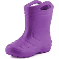 Ladeheid Enfants Filles Garçons Bottes de pluie thermo Eva doublées KL051 (Violet, 29)