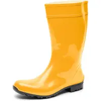 Ladeheid Bottes en caoutchouc pour femmes LA-967 (jaune/noir, 36 UE)