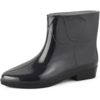 Ladeheid Bottes courtes en caoutchouc pour femmes LAZT201801 (noir/noir, 40 UE)