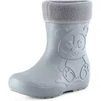 Ladeheid Eva Enfants Garçons Filles Bottes de pluie fourrées LA-CA-11 (Gris, 30/31 EU)