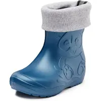 Ladeheid Bottes en caoutchouc ultra-légères pour enfants Thermo avec doublure LA-CA-Panda249 (bleu métallisé - 2, 32/33)