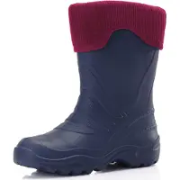 Ladeheid Enfants Filles Garçons Bottes de pluie thermo Eva doublées LA-861 (Bleu295c/Rose, 24/25)