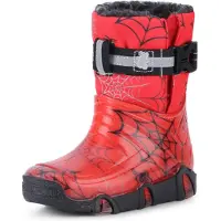 Ladeheid Enfants Filles Garçons Bottes de neige fourrées LAZT008 (04-Rouge, 21/22 UE)