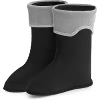 Ladeheid Enfants Filles Garçons Chaussettes Chauffantes pour Bottes de Caoutchouc LA-861 (Gris, 28/29 EU)
