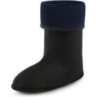 Ladeheid - Chaussettes chaudes pour bottes en caoutchouc, pour filles et garçons, à porter à l'intérieur des bottes KL058 (noir, taille 26 EU)