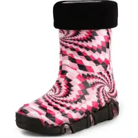 Ladeheid Enfants Filles Garçons Bottes en Caoutchouc Doublées Swk2021 (Modèle-54, 21/22)