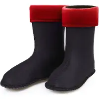 Ladeheid - Chaussettes chaudes pour bottes en caoutchouc pour filles et garçons - Chaussettes intérieures pour les modèles LA-KL-EVA-Kids, KL050 et KL045 (rouge, taille 24 EU)