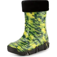 Ladeheid Enfants Filles Garçons Bottes en Caoutchouc Doublées Swk2021 (Modèle-43, 25/26)