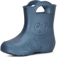 Ladeheid Eva Enfants Garçons Filles Bottes de pluie LA-CA-01 (Bleu métallique-2, 22/23 UE)
